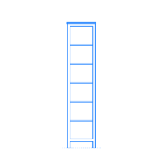 Furniture Bookcases Ikea Hemnes Bookcase Thin Sketch Drawing Svg, Free Vectors File